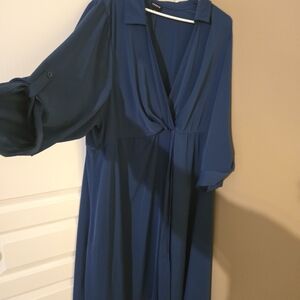 Torrid Elegant Blue Midi Dress